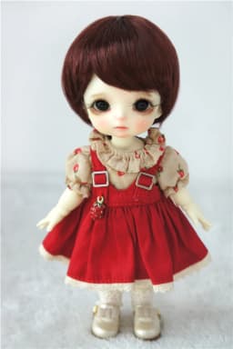 1/12 1/8 OB11 Doll Wigs D28053 3-4inch 4-5inch 5-6inch Enfant Cut Synthetic Mohair BJD Hair Lati Yellow &White Tiny Accessories