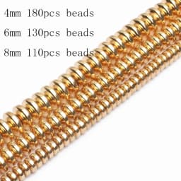 46 Style Natural Stone Bead Gold Silver Color Hematite Round Faceted Beads For Jewellery Making Bracelet Necklace 15'' Strands