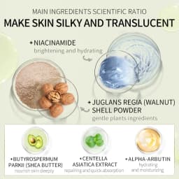 Shea Butter Exfoliating Scrub Cream Face Body Deep Pores Avocado Smooth Treatment Cleansing Wash Peach Acne Face Whitening