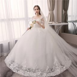 Customized Wedding Dress Embroidery Lace Up Plus Size Custom Made O Neck Wedding Dresses Half Sleeve Ball Gown Robe De Mariee