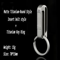 High Quality Titanium Alloy Keychain Men's Super Light Belt Waist Hanging CAR Key Chain Keyring Easy To Use Pendant Belt Buckle