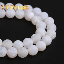 4-12mm Natural Matte Frost Cracked Agates Beads Dragon Veins Agates Loose Beads For Jewelry Making DIY Bracelets Various Colors