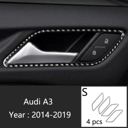 Carbon Fiber For Audi A3 8V S3 Car Interior Gearshift Air Conditioning CD Panel Door Armrest Cover Trim Stickers Accessories