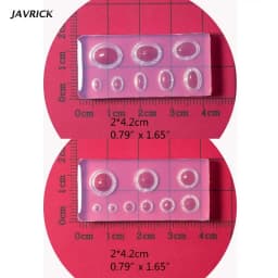 Oval Round Gem Nail Art Molds for Manicure Patch Mobile Phone Decoration Patch Resin Nail Art Casting Molds Charming