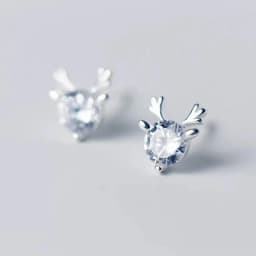 New Christmas Deer Stud Earrings for Women Cute Animal Elk Rhinestone Earring Merry Christmas New Year Wedding Jewelry Gifts