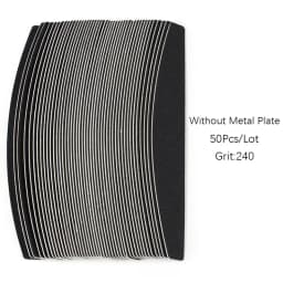 50Pcs/Set Gel Nail Art Files Removable Sponge EVA Sanding Files Grey/Black Replaceable Polishing Buffer For Manicure Nail Supply