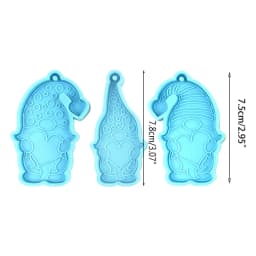 DIY Crafts Jewelry Pendant Making Tool Keychain Epoxy Resin Mold Dwarfs Valentine's Day Keyring Casting Silicone Mould