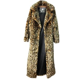 Women's leopard fur coat mink fur coat long fashion casual top Europe and America loose large size warm windbreaker