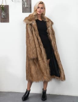 Winter Women Faux Fox Fur Long Coat Thick Full Sleeve Fluffy Luxury Fur Jacket Elegant Mujer Bontjas Warm Furry Shaggy Outerwear