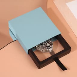 24Pcst Pink Paper Transparent Container Drawer Box Jewelry Display Gifts Weddding Ring Brooch Necklace Party Holder Packaging