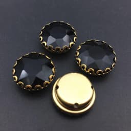 All size round glass Crystal Gold base lacy claw flower flat top shape Sew on rhinestone wedding dress bags shoes decoration diy