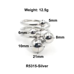 New Design Stainless Steel Round Bead Rings for Women Wedding Jewelry Party Gift