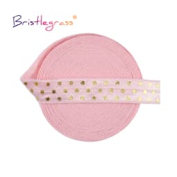 BRISTLEGRASS 2 5 10 Yard 5/8" 15mm Evil Eye Hamsa Hand Foil Print Fold Over Elastics FOE Spandex Bands Tape Hair Tie Sewing Trim