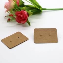 50pcs Earring Cards Packaging 2.5x3.5cm Ear Studs Display Card Cardboard Blank Kraft Paper Price Tag