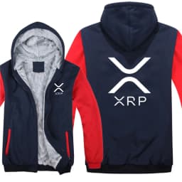 Ripple XRP Cryptocurrency Sweatshirts Men Cool Winter Thicken Wool Liner Crypto Hoodies Pullover