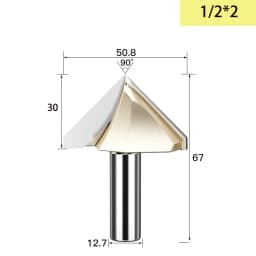 Tideway 90 Degrees V-type Woodworking Milling Cutter Carbide CNC Router Bit V Groove for Wood MDF Cutting Slotting Engraving