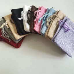 100pcs Vintage Natural Burlap Gift Bag Linen Jute Drawstring Bag Jewelry Packing Pouches Sachet Christmas Party Gift Bags