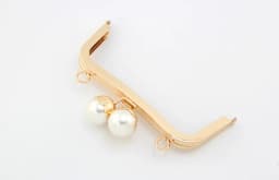 K673~K674 Pearl head 16CM square no hole Smooth surface screw purse frame DIY Kiss lock Coin Purse accessories