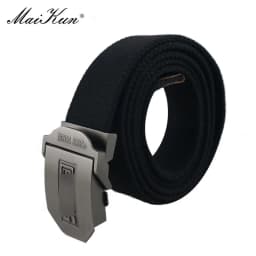 Maikun Metal Automatic Buckle Canvas Belts for Men Military Tactical Men Belt Casual Style Men Belt