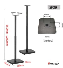 (1 pair=2pcs) SF08 65cm-125cm Adjust Surround Sound Speaker Display Stand Floor 9500S Q90R Q950R Q950A RT5 Z9R Sonos Play 1 / 3