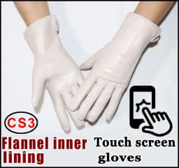 Genuine Sheepskin Gloves Women's Winter Warm Thickened Thin Touch Screen Leather Gloves Outdoor Riding High-end Fashion New 2026