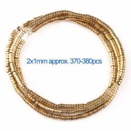 AAA+ Color Retention Gold Plated Natural Hematite Beads Round Cube Cylinder Loose Rondelle Beads For Jewelry Making DIY Bracelet