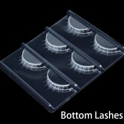 3 Pairs White Eyelashe Fluffy Lace Colored False Lashes Vegan Silk Eye Lashes for Doll Cosplay Party Halloween Makeup