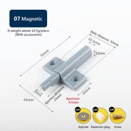 Kitchen Cabinet Catches Door Stop Drawer Damper BuffersSoft Quiet Close with Srews Invisible Handle Home Furniture Hardware