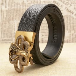 New Style Snake Belts Men High Quality Genuine Leather Men Belts Strap Male Retro Cobra Automatic Buckle Belt for Men