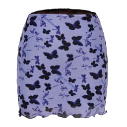 Women's Skirt Floral Print Mesh Double Layer High-waisted Mini Skirts 2025 New Summer Streetwear Club Boydcon Vintage Y2K Skirt