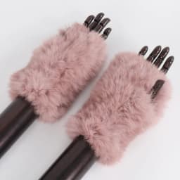 New Women 100% Real Genuine Knitted Rex Rabbit Fur Mittens Winter Warm Lady Real Fur Fingerless Gloves Handmade Knit Fur Mitten