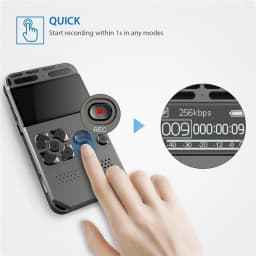 Digital Voice Recorder Voice Activated Mp3 player 32GB Music Player Card One-button Record Noise Reduction Dictaphone V35