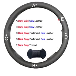 Hand Sewing Car Steering Wheel Cover Wrap Beige Leather Suede For Renault Megane 2 2002-2009 Scenic 2 (Grand Scenic) Kangoo 2