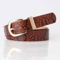 Trend new Ladies Belt snake pattern PU leather Pin buckel Belt Fashion simple jeans belt wind Women's Belt