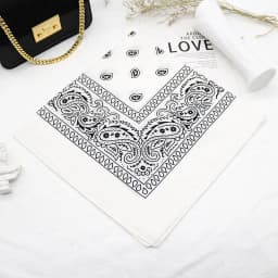 Skull Bandana Square Scarf 100% Cotton Square Handkerchief Hip Hop Sport Paisley Bicycle Head Scarf Woman Scarves For Neck