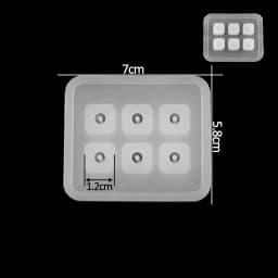 1pcs Round Square Prismatic Beads Silicone Mold Necklace Bracelet Pendant UV Resin Mould For DIY Jewelry Making Finding Tools