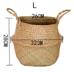 Woven Dirty Storage Seagrass Wickerwork Rattan Hanging Flower Pot Plant Organizer Garden Gadgets Holder Кашпо Для Цветов