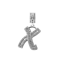 JINAO 2021 NEW Baguette Rectangular Zircon Letters Pendant High Quality Iced Out Charm AAA+CZ Necklace With 4mm Tennis Chain