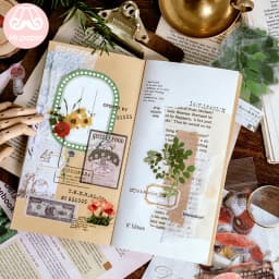 40 Pcs/pack Assorted Plant Flower Mushroom Ginkgo Pet Decorative Diary Stickers Sticky Notes for Scrapbooking Planner Stationery