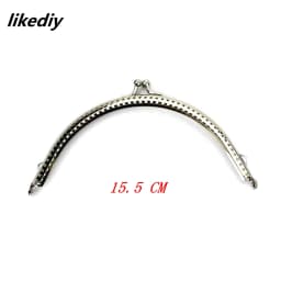 1 Piece Glossy Silver Basic Arch Metal Purse Frame Kiss Clasp Lock DIY Bag Accessories 8.5/10.5/12.5/15.5/18.5 CM