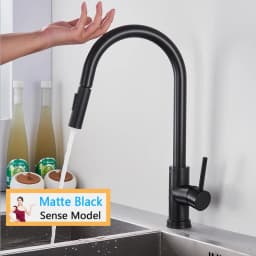Rozin Smart Touch Kitchen Faucet Brushed Gold Pull Out Sensor Faucets Black/Nickel 360 Rotation Crane 2 Outlet Water Mixer Taps
