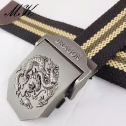 Maikun Metal Automatic Buckle Canvas Belts for Men Military Tactical Men Belt Casual Style Men Belt
