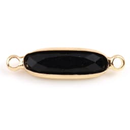 Multicolor Glass Connectors Oval Gold Color Copper Charms DIY Making Necklace Bracelets Women Jewelry Findings,22mm X 6mm,5PCs