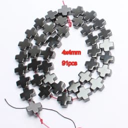 Natural Stone Hematite Beads Flat Round Disc Oval Heart Square Circle Loose Spacer Beads For Necklace Bracelet Making