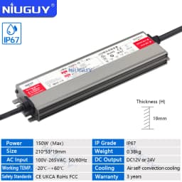 Waterproof Lighting Transformers AC 220V To DC 12 V 24V LED Driver Power Supply 60W 100W 150W 200W 300W 600W Outdoor Waterproof