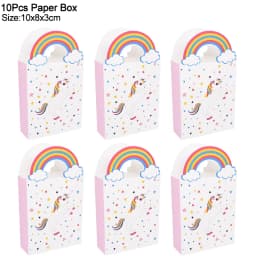Unicorn Paper Candy Gift Bag Unicorn Party Cookie Popcorn Box for Kids Girl Birthday Party Decoration Supplies Baby Shower Favor