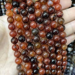 4 6 8 10 MM Natural Colorful Agates Round Loose Stone Beads For Jewelry Making Charm Diy Bracelet Necklace Earrings Material
