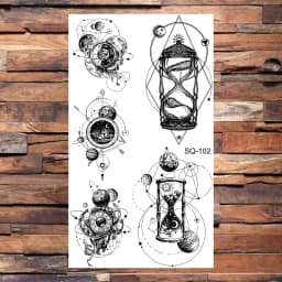 Badge Pirate Temporary Tattoos For Men Adults Realistic Infinite Pirate Ship Lighthouse Fake Tattoo Sticker Body Arm Tatoos DIY