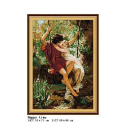 Couple Character Series Cross Stitch Kit Aida 14CT White 11CT Printing DIY Needlework Embroidery Set Home Decorative Painting