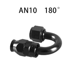 AN4/6/8/10/12 Straight 0°/45°/90°/180° Degree Reusable Hose End Fitting Adapter For Swivel PTFE Oil Fuel Line Hose End Fitting